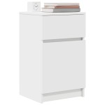 vidaXL Noptiere, 2 buc., alb, 39x35x65 cm, lemn compozit