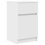 vidaXL Noptiere, 2 buc., alb, 39x35x65 cm, lemn compozit