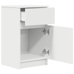 vidaXL Noptiere, 2 buc., alb, 39x35x65 cm, lemn compozit