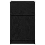 vidaXL Noptiere, 2 buc., negru, 39x35x65 cm, lemn prelucrat