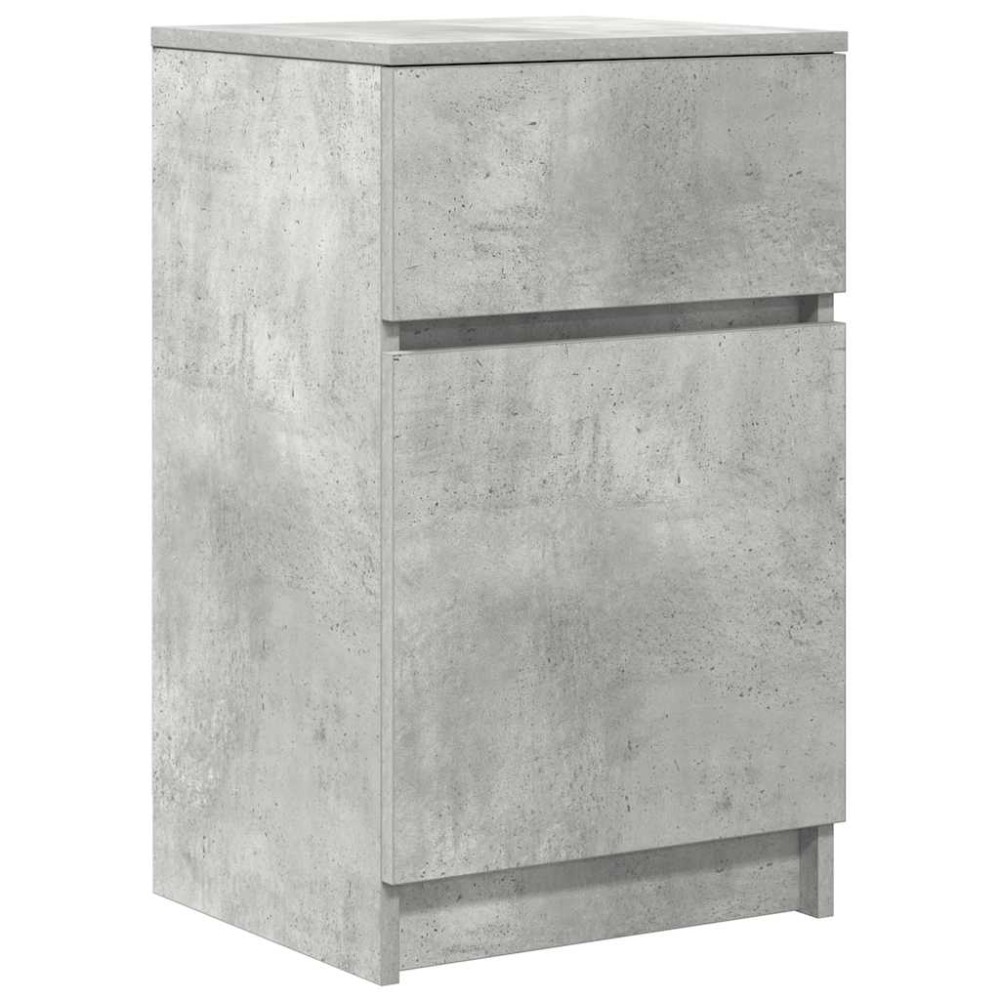 vidaXL Noptieră, gri beton, 39x35x65 cm, lemn prelucrat