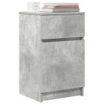 vidaXL Noptiere, 2 buc., gri beton, 39x35x65 cm, lemn prelucrat