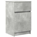 vidaXL Noptiere, 2 buc., gri beton, 39x35x65 cm, lemn prelucrat