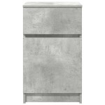 vidaXL Noptiere, 2 buc., gri beton, 39x35x65 cm, lemn prelucrat