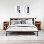 vidaXL Noptiere, 2 buc., stejar afumat, 39x35x65 cm, lemn prelucrat