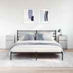 vidaXL Noptiere, 2 buc., gri sonoma, 39x35x65 cm, lemn compozit