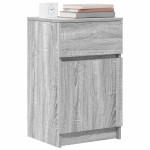 vidaXL Noptiere, 2 buc., gri sonoma, 39x35x65 cm, lemn compozit