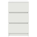 vidaXL Noptiera cu 3 sertare alb 39x35x65 cm