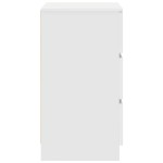 vidaXL Noptiera cu 3 sertare alb 39x35x65 cm