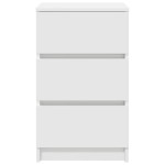 vidaXL Noptiere cu 3 sertare 2 buc Alb 39x35x65 cm