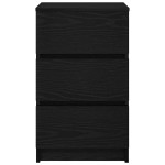 vidaXL Noptiere cu 3 sertare 2 buc Negru 39x35x65 cm