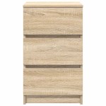 vidaXL Noptiera cu 3 sertare Stejar Sonoma 39x35x65 cm