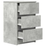 vidaXL Noptiera cu 3 sertare gri beton 39x35x65 cm vidaXL Noptiera cu 3 sertare gri beton 39x35x65 cm