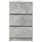 vidaXL Noptiera cu 3 sertare gri beton 39x35x65 cm vidaXL Noptiera cu 3 sertare gri beton 39x35x65 cm