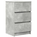 vidaXL Noptiere cu 3 sertare 2 buc Beton Gri 39x35x65 cm