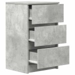 vidaXL Noptiere cu 3 sertare 2 buc Beton Gri 39x35x65 cm