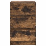 vidaXL Noptiera cu 3 sertare stejar afumat 39x35x65 cm vidaXL Noptiera cu 3 sertare stejar afumat 39x35x65 cm