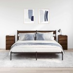 vidaXL Noptiere cu 3 sertare 2 buc Stejar maro 39x35x65 cm