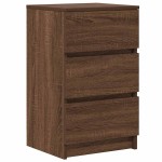 vidaXL Noptiere cu 3 sertare 2 buc Stejar maro 39x35x65 cm