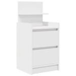 vidaXL Noptiera cu 2 sertare alb 38x34x80 cm vidaXL Noptiera cu 2 sertare alb 38x34x80 cm
