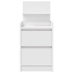 vidaXL Noptiera cu 2 sertare alb 38x34x80 cm vidaXL Noptiera cu 2 sertare alb 38x34x80 cm