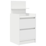 vidaXL Noptiere cu 2 sertare 2 buc Alb 38x34x80 cm