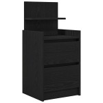 vidaXL Noptiere cu 2 sertare 2 buc Negru 38x34x80 cm