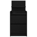 vidaXL Noptiere cu 2 sertare 2 buc Negru 38x34x80 cm
