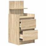 vidaXL Noptiere cu 2 sertare 2 buc Stejar Sonoma 38x34x80 cm