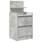 vidaXL Noptiera cu 2 sertare gri beton 38x34x80 cm vidaXL Noptiera cu 2 sertare gri beton 38x34x80 cm