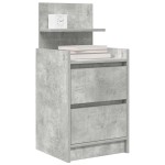 vidaXL Noptiera cu 2 sertare gri beton 38x34x80 cm vidaXL Noptiera cu 2 sertare gri beton 38x34x80 cm