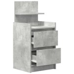vidaXL Noptiera cu 2 sertare gri beton 38x34x80 cm vidaXL Noptiera cu 2 sertare gri beton 38x34x80 cm