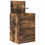 vidaXL Noptiera cu 2 sertare stejar afumat 38x34x80 cm vidaXL Noptiera cu 2 sertare stejar afumat 38x34x80 cm