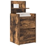 vidaXL Noptiere cu 2 sertare 2 buc Stejar afumat 38x34x80 cm