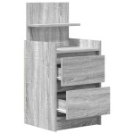 vidaXL Noptiera cu 2 sertare Gri Sonoma 38x34x80 cm
