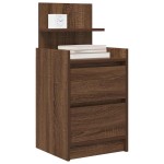 vidaXL Noptiere cu 2 sertare 2 buc Stejar maro 38x34x80 cm
