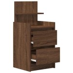 vidaXL Noptiere cu 2 sertare 2 buc Stejar maro 38x34x80 cm