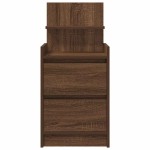 vidaXL Noptiere cu 2 sertare 2 buc Stejar maro 38x34x80 cm