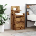 vidaXL Noptiera cu 2 sertare din lemn vechi 38x34x80 cm vidaXL Noptiera cu 2 sertare din lemn vechi 38x34x80 cm