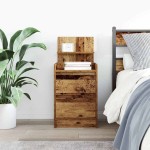 vidaXL Noptiera cu 2 sertare din lemn vechi 38x34x80 cm vidaXL Noptiera cu 2 sertare din lemn vechi 38x34x80 cm