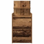 vidaXL Noptiera cu 2 sertare din lemn vechi 38x34x80 cm vidaXL Noptiera cu 2 sertare din lemn vechi 38x34x80 cm