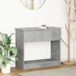 vidaXL Consolă cu sertare Gri beton 85,5x38,5x74,5 cm vidaXL Consolă cu sertare Gri beton 85,5x38,5x74,5 cm