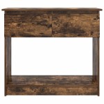 vidaXL Consolă cu sertare Stejar afumat 85,5x38,5x74,5 cm vidaXL Consolă cu sertare Stejar afumat 85,5x38,5x74,5 cm