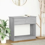 vidaXL Consolă cu sertare Gri Sonoma 85,5x38,5x74,5 cm vidaXL Consolă cu sertare Gri Sonoma 85,5x38,5x74,5 cm