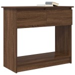 vidaXL Consolă cu sertare Stejar maro 85,5x38,5x74,5 cm vidaXL Consolă cu sertare Stejar maro 85,5x38,5x74,5 cm