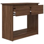 vidaXL Consolă cu sertare Stejar maro 85,5x38,5x74,5 cm vidaXL Consolă cu sertare Stejar maro 85,5x38,5x74,5 cm