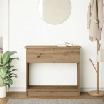 vidaXL Consolă cu sertare Artisan Stejar 85,5x38,5x74,5 cm vidaXL Consolă cu sertare Artisan Stejar 85,5x38,5x74,5 cm