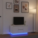 vidaXL Dulap TV cu lumini LED alb 100x41x50 cm vidaXL Dulap TV cu lumini LED alb 100x41x50 cm