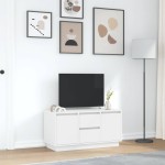 vidaXL Dulap TV cu lumini LED alb 100x41x50 cm vidaXL Dulap TV cu lumini LED alb 100x41x50 cm