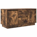 vidaXL Comodă TV cu lumini LED, stejar fumuriu, 100x41x50 cm